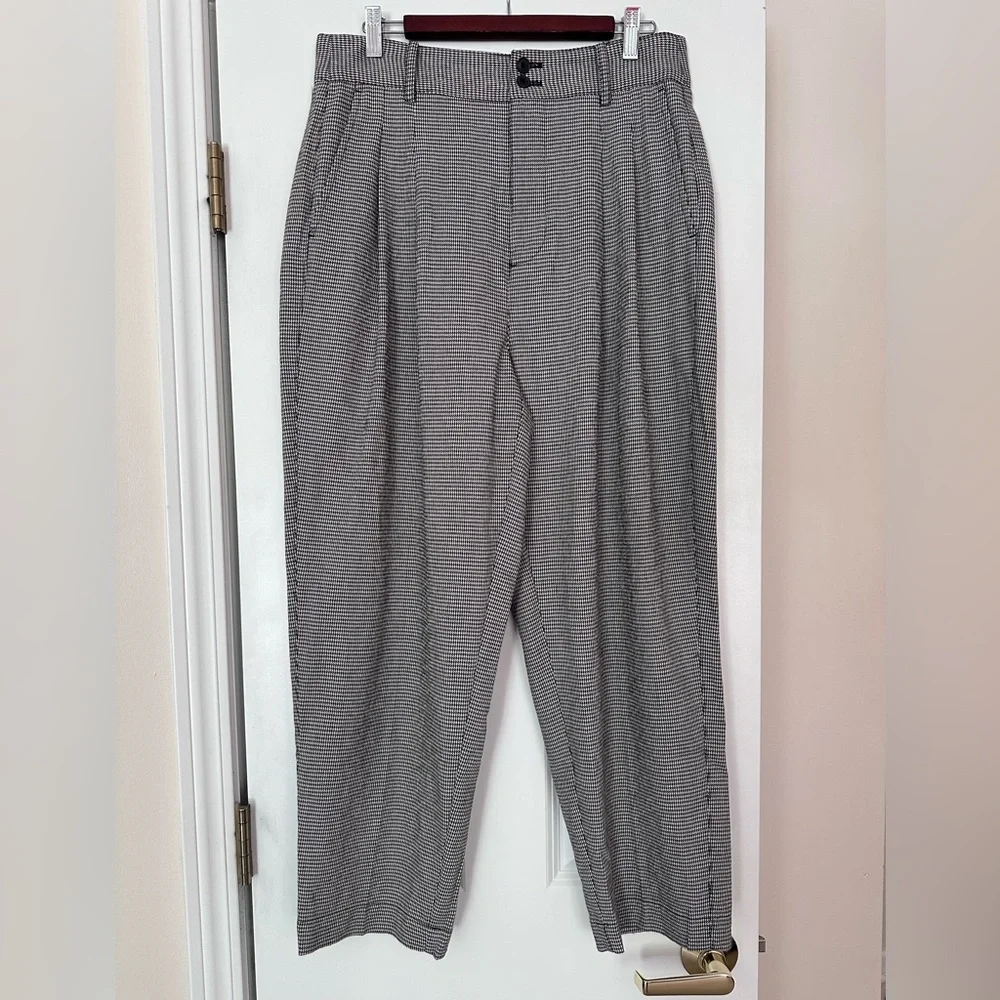 Madewell High-Waist Pleated Gray Trousers